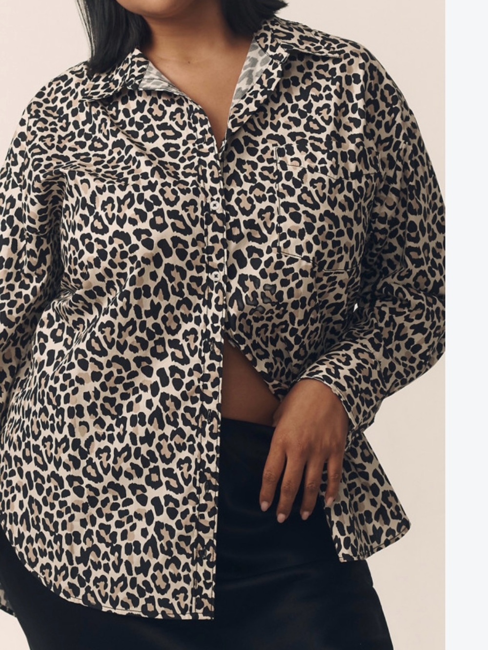 Anthropologie Maeve Bennett Leopard Print Button Down Leopard Print shirt.